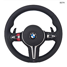 Тунинг волан BMW 5 E60 E61 2006–2010 – M Style с червени бутони – 0274 - Sellzone.bg Тунинг волан BMW 5 E60 E61 2006–2010 – M Style с червени бутони – 0274